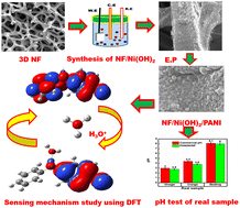 Graphical abstract: A highly sensitive and reliable pH sensor based on a polyaniline-nickel hydroxide modified nickel foam electrode: electrochemical and DFT investigations