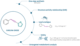 Graphical abstract: Harnessing carlina oxide scaffold for the management of vector-borne diseases: synthesis and structure–activity relationship