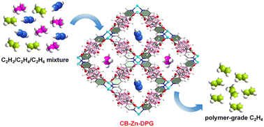 Graphical abstract: Moderately polarized carborane-MOF with inverse C2 selectivity for one-step polymer-grade ethylene purification