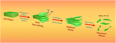 Graphical abstract: Tailored synthesis and morphological analysis of Mo2CTx and Ti3C2Tx MXenes: a study on multilayered and delaminated architectures