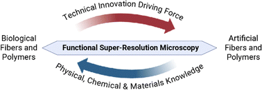Graphical abstract: Functional super-resolution microscopy of fibers and polymers: convergence of artificial and biological systems at the nanoscale