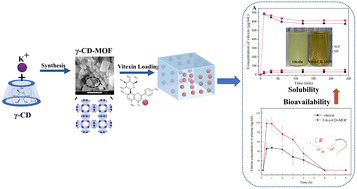 Graphical abstract: γ-Cyclodextrin metal–organic framework enhanced the bioavailability of vitexin in rats by increasing solubility and inhibiting re-crystallization