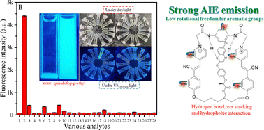 Graphical abstract: Amide-substituted cyanostilbene-pyridine macrocycle: a “turn-on” fluorescent probe for detection of the herbicide quizalofop-p-ethyl