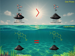 Graphical abstract: Comparative mechanistic study of nitrogen- and oxygen-functionalized activated carbons for dual-phase adsorption