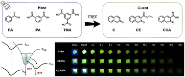 Graphical abstract: Efficient triplet–triplet energy transfer that activates room-temperature phosphorescence of coumarin guests