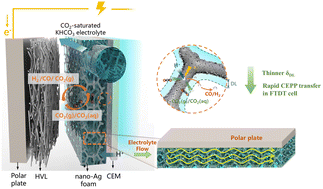 Graphical abstract: Highly selective CO2 electroreduction in an exsolution-induced flow cell using a hierarchical monolithic nano-Ag foam electrode