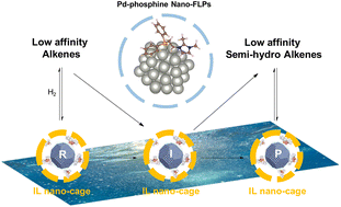 Graphical abstract: Surface palladium nanoparticles in ionic liquids modified with phosphorus ligands for enhanced catalytic semi-hydrogenation