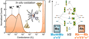 Graphical abstract: Break-junction studies on paddle-wheel complexes with four lateral anchor groups: small influence of metal–metal bond order