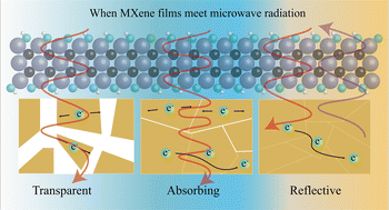 Graphical abstract: Ultrathin MXene conductive films with percolation-driven electron transport and thickness-dependent microwave absorption/shielding dual functionality