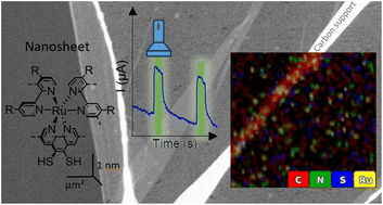 Graphical abstract: Tailored photoactivity of 2D nanosheets synthesized by electron irradiation of metal–organic Ru(ii) monolayers