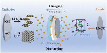Graphical abstract: Exploring the insertion mechanism of pseudocapacitive perovskite oxide La–Ni–Co–O anode materials and the application to Li-ion capacitor and Li-based dual ion batteries