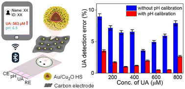 Graphical abstract: Anti-interference bimodule biosensors with Au/Cu2O hollow spheres for accurate detection of uric acid in human serum