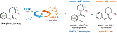 Graphical abstract: O-Aryl carbamates of 2-substituted piperidines: anionic Fries rearrangement and kinetic resolution by lithiation