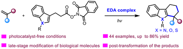 Graphical abstract: Facile synthesis of tetrahydrocarbazoles under photocatalyst-free conditions