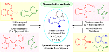 Graphical abstract: Stereoselective synthesis of 3,3′-spirooxindoles with higher order heterocycles
