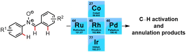 Graphical abstract: Nitrones as directing groups in transition metal-catalysed C–H activation