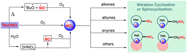 Graphical abstract: Recent advances in tert-butyl nitrite-mediated nitration cyclization/spirocyclization reactions