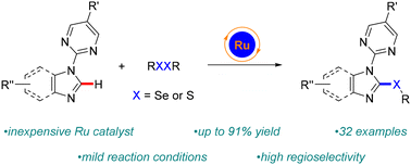 Graphical abstract: Ruthenium-catalyzed direct C2–H selenylation of (benz)imidazoles