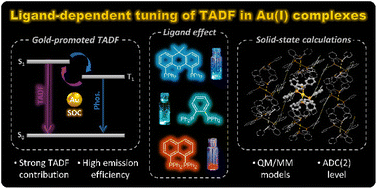 Graphical abstract: The role of the electron density of the acceptor in efficient diphenylphosphino-gold(i) TADF emitters