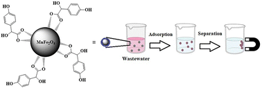 Graphical abstract: An in situ synthesized manganese ferrite@4-hydroxy mandelic acid composite for removal of lead ions and Congo red