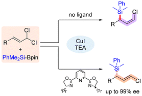 Graphical abstract: Copper-catalyzed stereo-controllable silylation of allylic gem-dichlorides