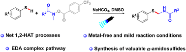 Graphical abstract: Visible-light induced C(sp3)–S cross-coupling via electron donor–acceptor complexes and 1,2-hydrogen atom transfer