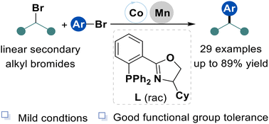 Graphical abstract: Cobalt-catalyzed cross-electrophile coupling of aryl bromides and linear secondary alkyl bromides