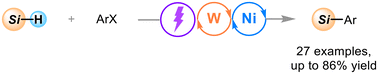 Graphical abstract: TBADT/nickel co-catalyzed arylation of hydrosilanes with aryl halides