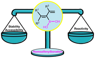 Graphical abstract: Pd/Cu/TsOH-cocatalysed direct synthesis of 1,3-dienyl-2-boronic acid: a new reagent for homoallenylboration