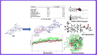Graphical abstract: Novel C-3 and C-20 derived analogs of betulinic acid as potent cytotoxic agents: design, synthesis, in vitro and in silico studies