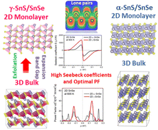 Graphical abstract: Theoretical study of electronic structure, lone pair localization, and electronic transport properties of unconventional bulk and 2D γ-SnSe and γ-SnS