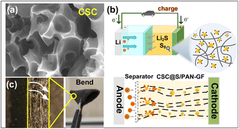 Graphical abstract: Hierarchical porous biomass-derived electrodes with high areal loading for lithium–sulfur batteries