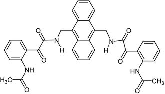 Graphical abstract: Synthesis, spectroscopic studies and computational modelling of anthracene-bis-N-acetylglyoxylic amide derivative for anion recognition