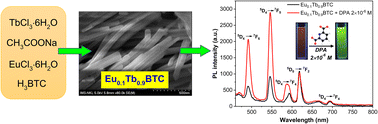 Graphical abstract: Ratiometric photoluminescent sensing of 2,6-pyridinedicarboxylic acid using bimetallic metal–organic framework nanorods