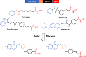 Graphical abstract: Novel quinazoline-triazole-based N-hydroxybenzamides/N-hydroxypropenamides as HDAC inhibitors: design, synthesis, biological evaluation, and docking studies