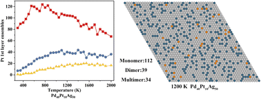 Graphical abstract: Cluster expansion-accelerated exploration of the surface structure properties of a PdPtAg ternary alloy for the oxygen reduction reaction across the compositional space
