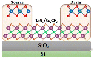 Graphical abstract: Two-dimensional TaS2 as a contact material for MXene Sc2CF2 semiconductors: a first-principles study
