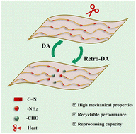 Graphical abstract: Robust and self-healable polybenzimidazole membranes via Diels–Alder chain extension