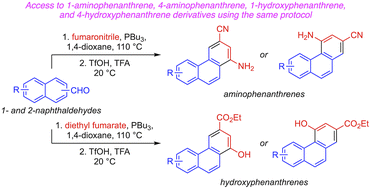 Graphical abstract: A rapid, metal-free synthesis of amino- and hydroxyphenanthrenes with tunable photophysical properties