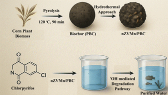 Graphical abstract: Synergistic effects of H2O2 on the performance of nano-zero-valent manganese biochar (nZVMn/PBC) for the treatment of chlorpyrifos from aqueous solution