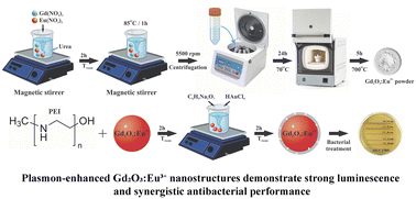 Graphical abstract: Synthesis, optical characterization, and antimicrobial applications of gold-coated Gd2O3:Eu3+ nanostructures
