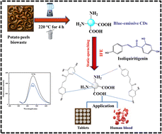 Graphical abstract: Sustainable nitrogen-doped carbon dots from biomass for ultrasensitive and selective fluorescent detection of isoliquiritigenin