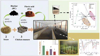 Graphical abstract: A closed-loop strategy for composting: using biochar and fulvic acid derived from manure or straw to mitigate ammonia emission and enhance humification