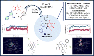 Graphical abstract: [BMIM]OAc promoted one-pot synthesis of pyrazolo[4′,3′:5,6]pyrido[2,3-d]pyrimidin-5-ones and their antimicrobial activity