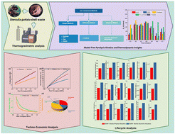 Graphical abstract: Pyrolysis behavior of Sterculia guttata shell biomass: kinetics, thermodynamics, techno-economic and life cycle assessment of industrial-scale biochar production
