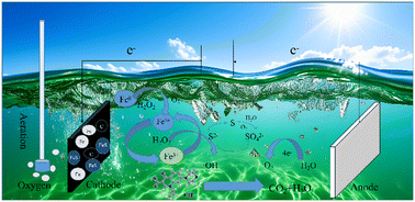Graphical abstract: Ciprofloxacin degradation in an electro-Fenton system with an S-nZVI@BC/NF composite electrode