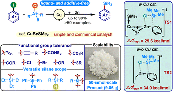 Graphical abstract: A general copper catalytic system for cross-coupling of aryl iodides with chlorosilanes under reductive conditions