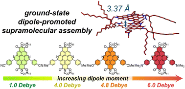 Graphical abstract: Supramolecular polymerization of permanently dipolar perylene diimide-based diazacoronenes