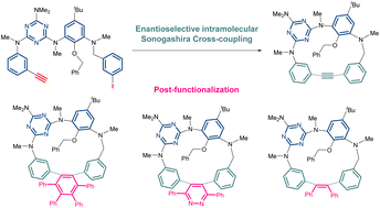 Graphical abstract: Inherently chiral homo-heteracalixarenes: design and synthesis via an enantioselective intramolecular Sonogashira cross-coupling reaction
