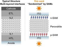 Graphical abstract: All-SAM interfacial architecture for perovskite solar cells without charge transport materials